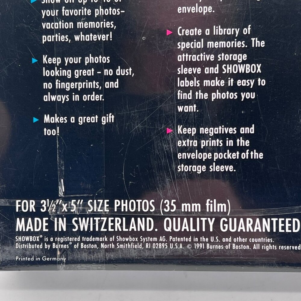 Burnes Showbox Photo Viewer For 3.5"x5" Photos Store & Share Vintage 1991 Sealed - Picture 9 of 12